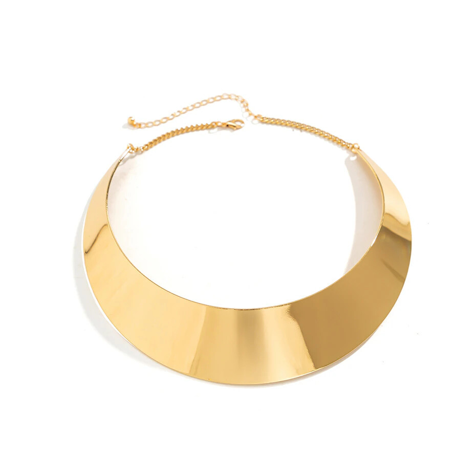 Chunky Collar Choker Wide Statement Necklace Fashion Jewelry