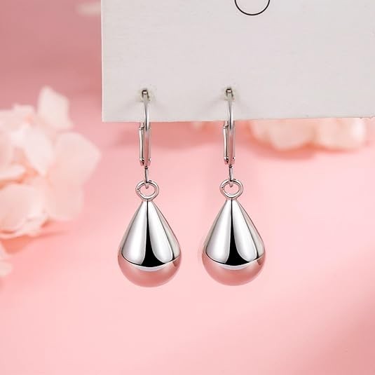 Teardrop Leverback Earrings for Women Waterdrop Tear Drop Dangle Earrings Jew…