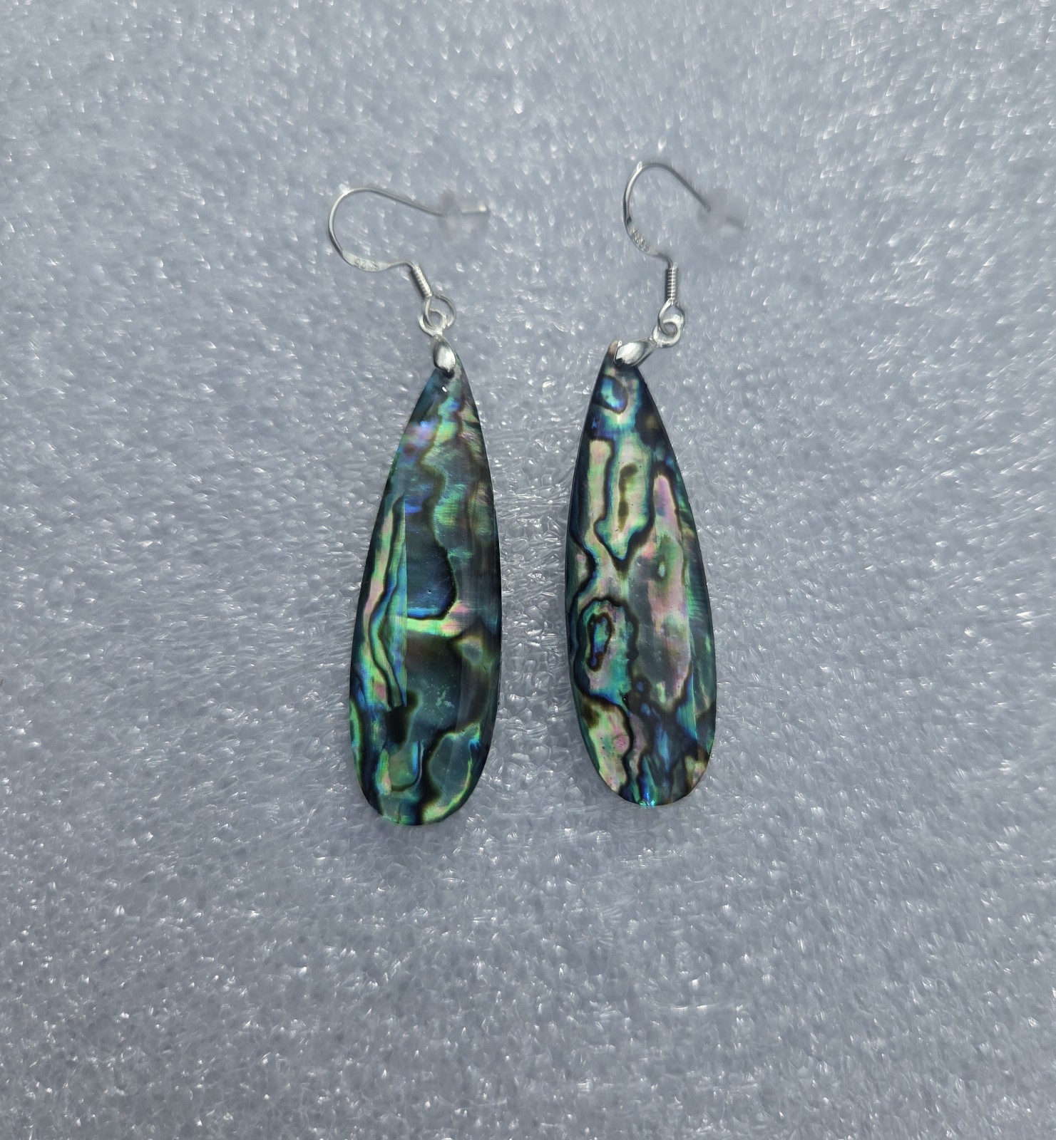 Abalone Shell Dangle Earrings,SS Hooks E24