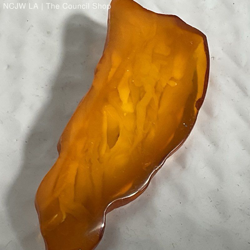 VTG. Artisan Resin/Acrylic Orange Brooch- 3.5″