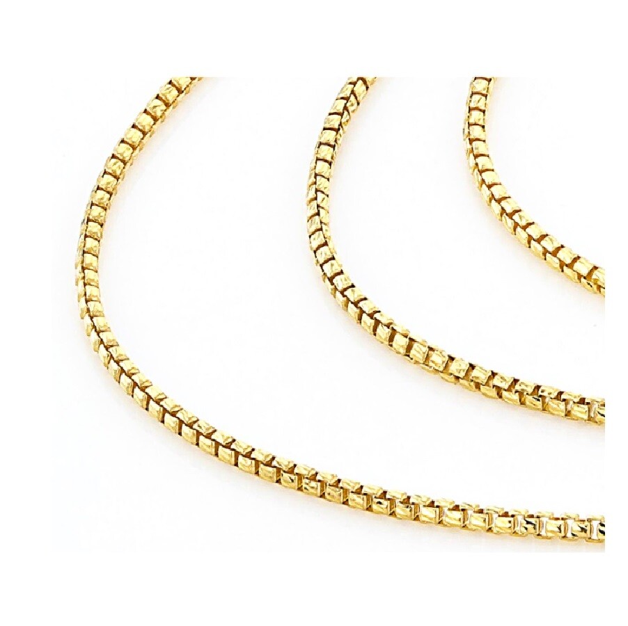 Solid 18K Gold Filled 16″/18″/20″/22″/24/26/28/30/32″ Italian Box Chain Necklace