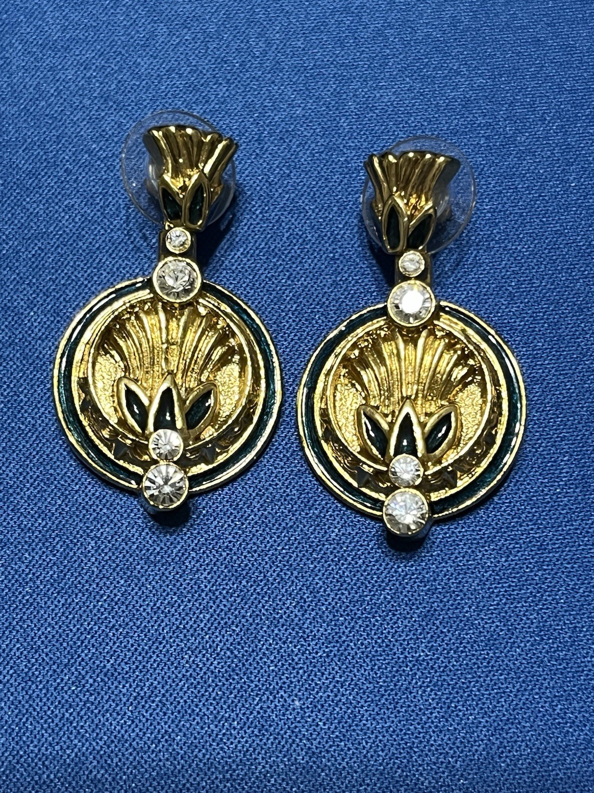 Adrian Lebetkin Egyptian Lotus Detachable Earrings Highly Collectible, Very Rare