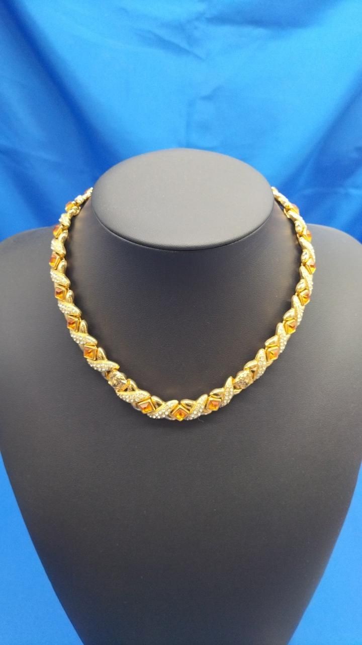GIANNI VERSACE Necklace With Stone Used