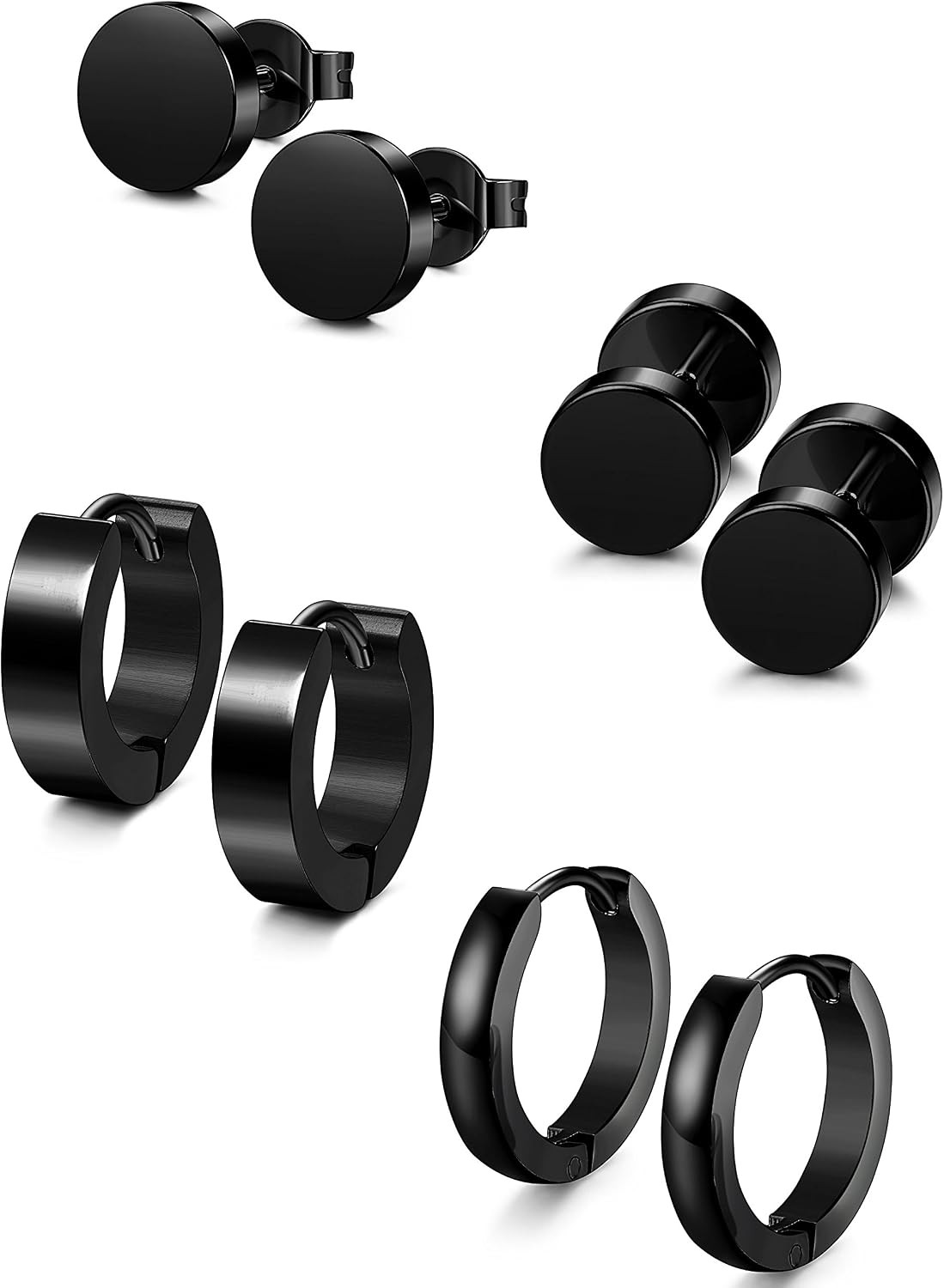 Hypoallergenic 316L Stainless Steel Earrings for Sensitive Ears 18G | Stud and H