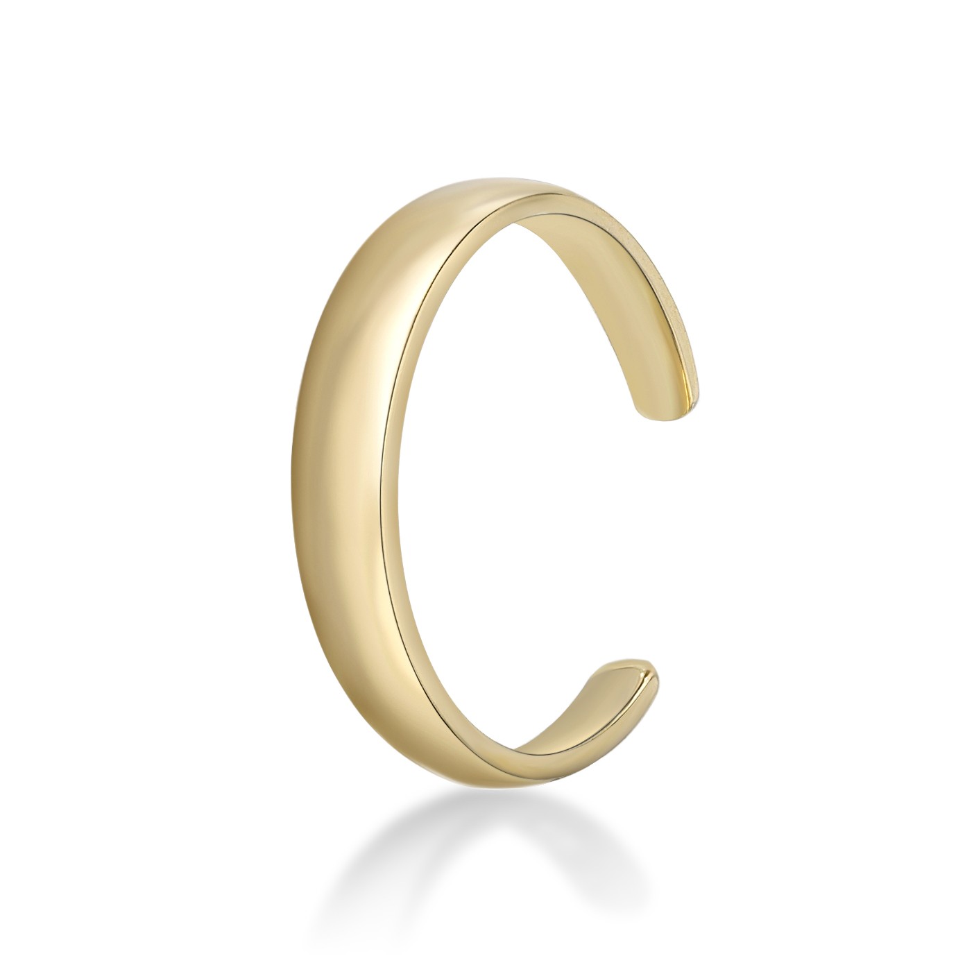 10K Yellow Gold Open Toe Ring One Size Fits Most Toes – 3 mm Wide – Adjustable