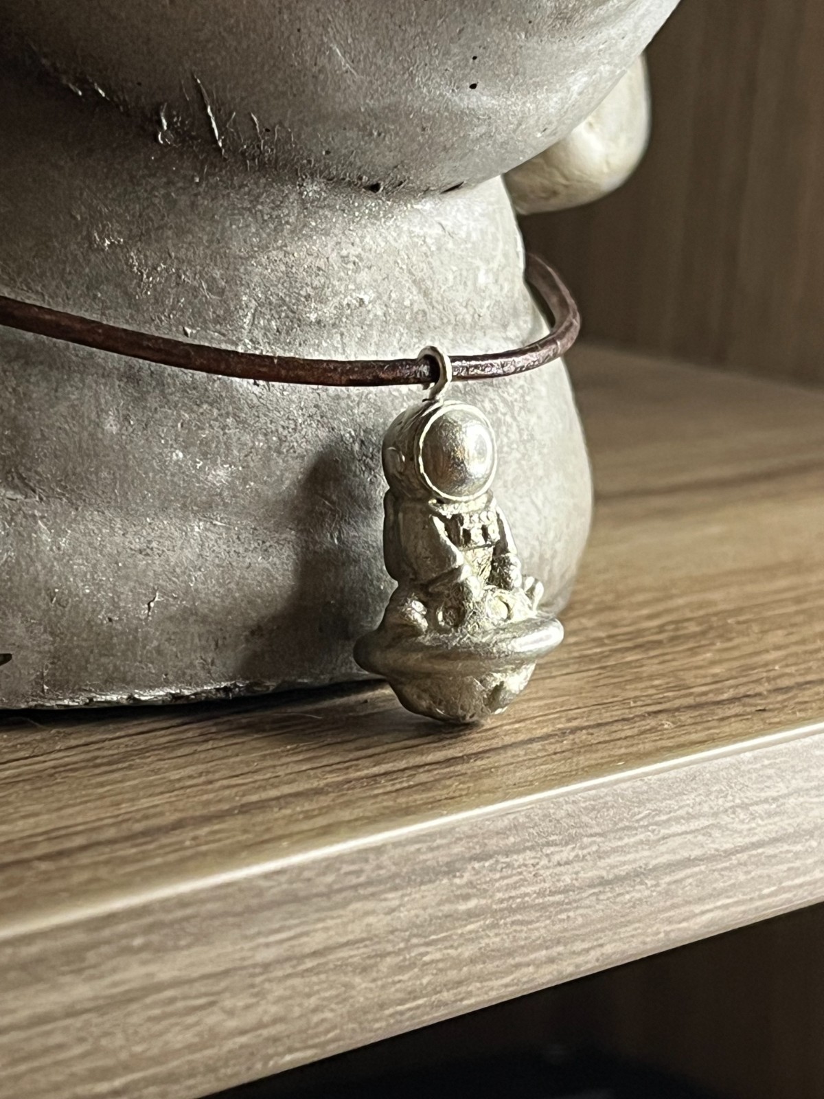 Metal Casted UFO Astronaut, Resin 3D Printed Necklace Design