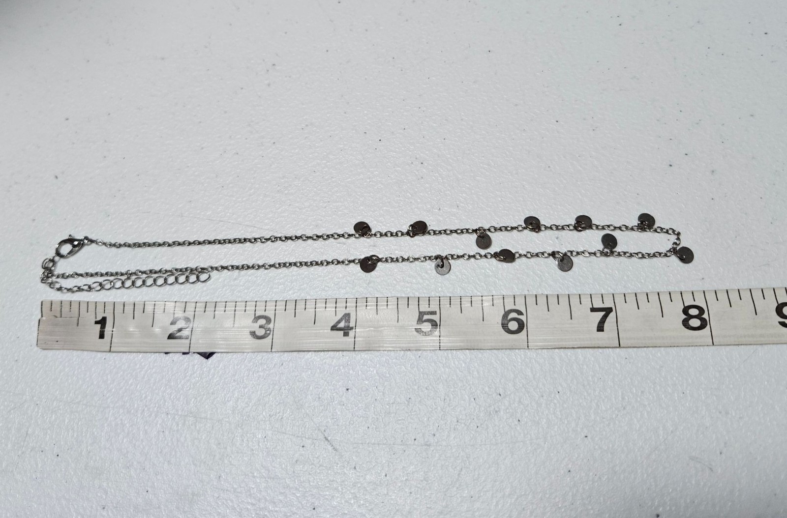 Elegant Coin Disc Charm Necklace Statement Silver Tone Chain Fashion Jewelry