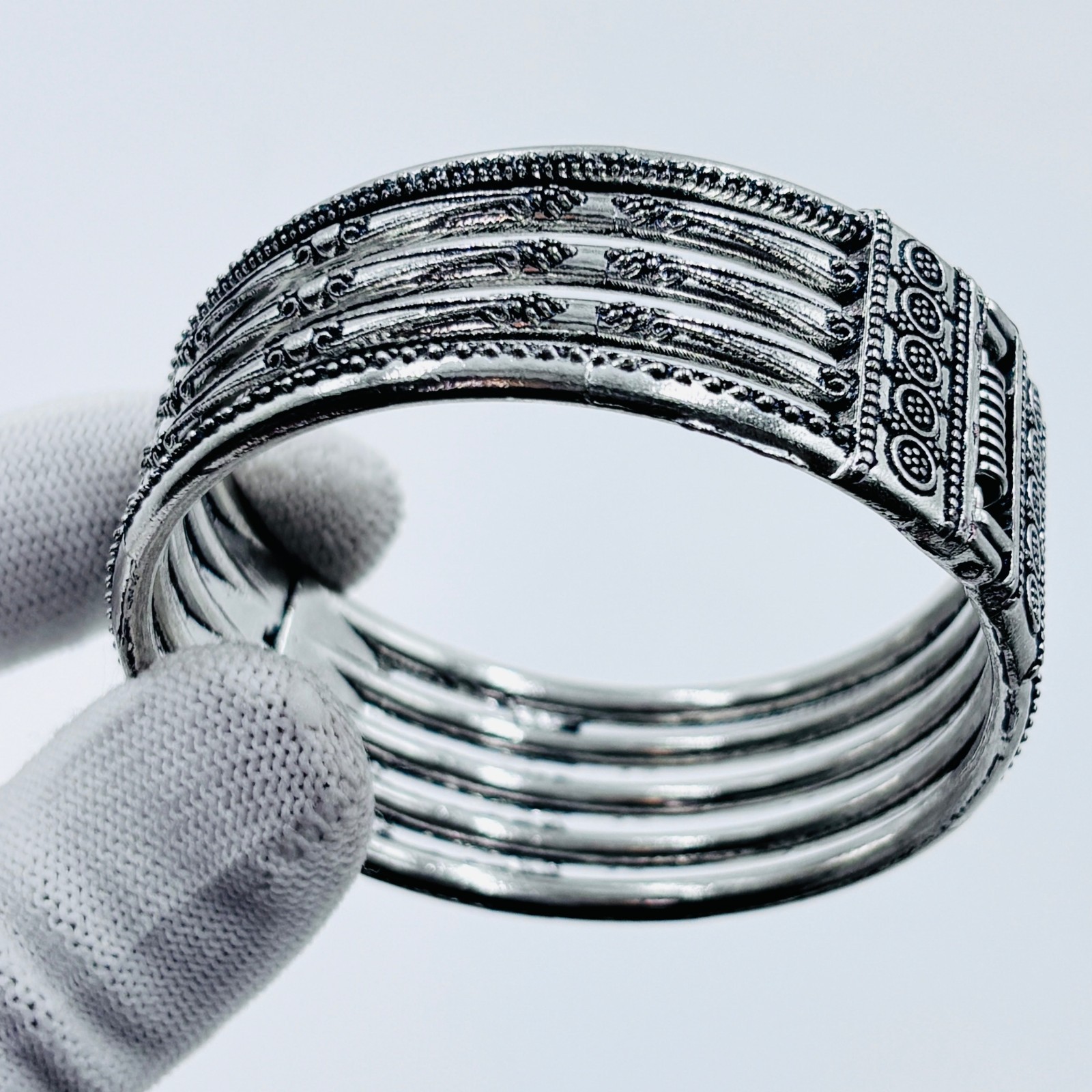 Openable Oxidized Silver Plated Bracelet for women/Everyday Wear/Gift For Her