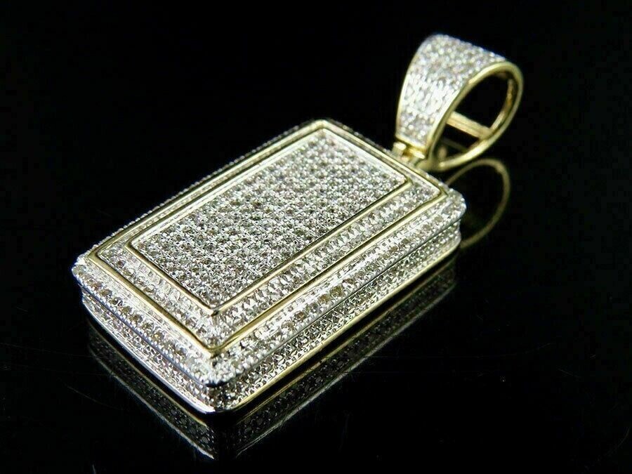 2.00 Ct Round Cut Diamond VVS1/D Pendant With Free Chain 14K Yellow Gold Finish