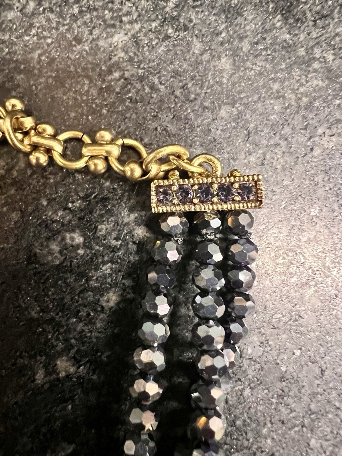 New With Tags Heidi Daus “Ease And Elegance” 3-Strand Beaded Necklace