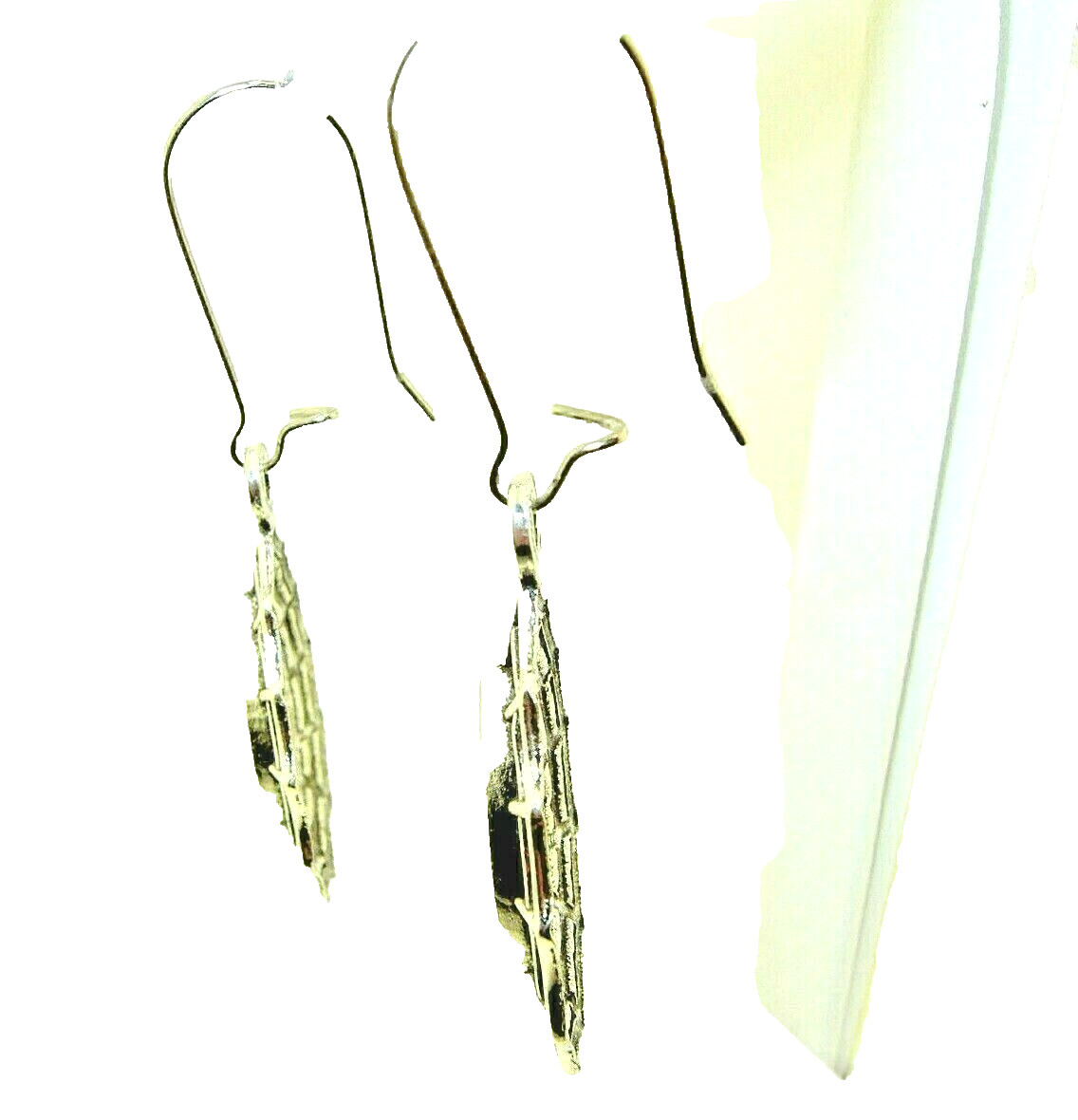 New SPIDER in Teardrop-shape Web Silver-tone Drop Dangle Earrings 2-1/8″ Long
