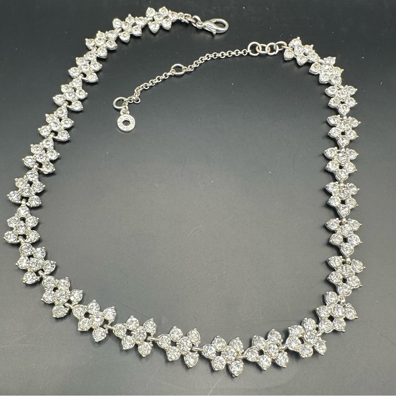 Ann Klein Rhinestone Necklace Statement Bridal Formal Evening Elegant 16″ to 20″