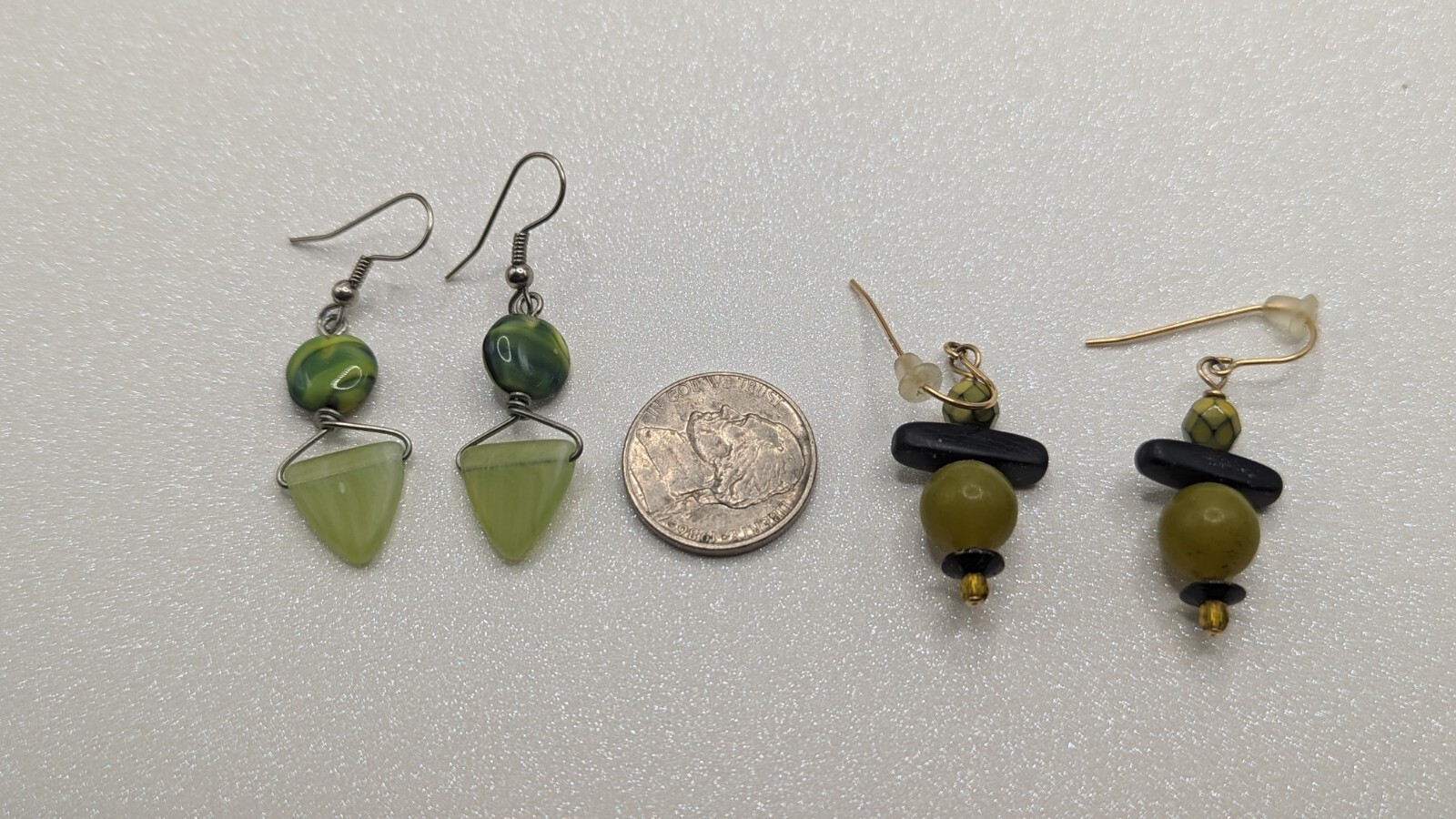 Two Pretty Pairs Of Dangle Earrings