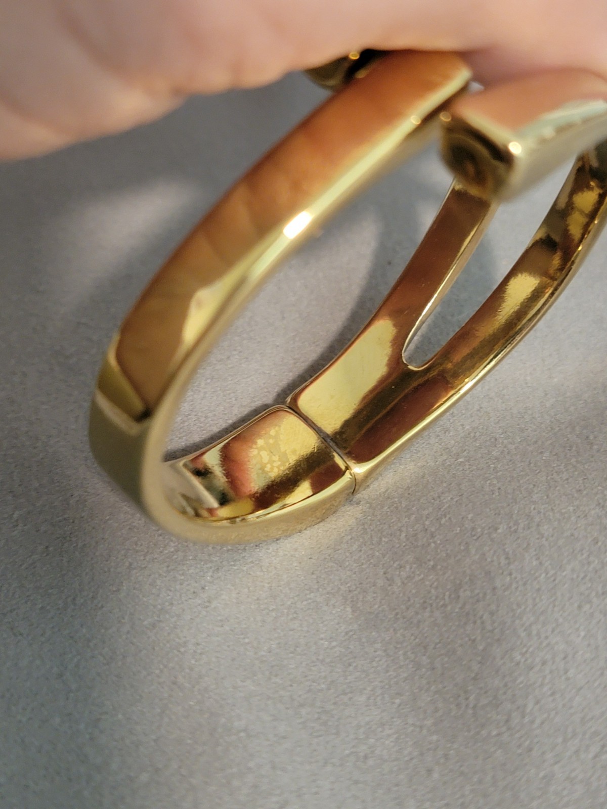 UNO de 50 ‘SER ORIGINAL’ 18k Gold Plated Rigid Hinged Bracelet $270