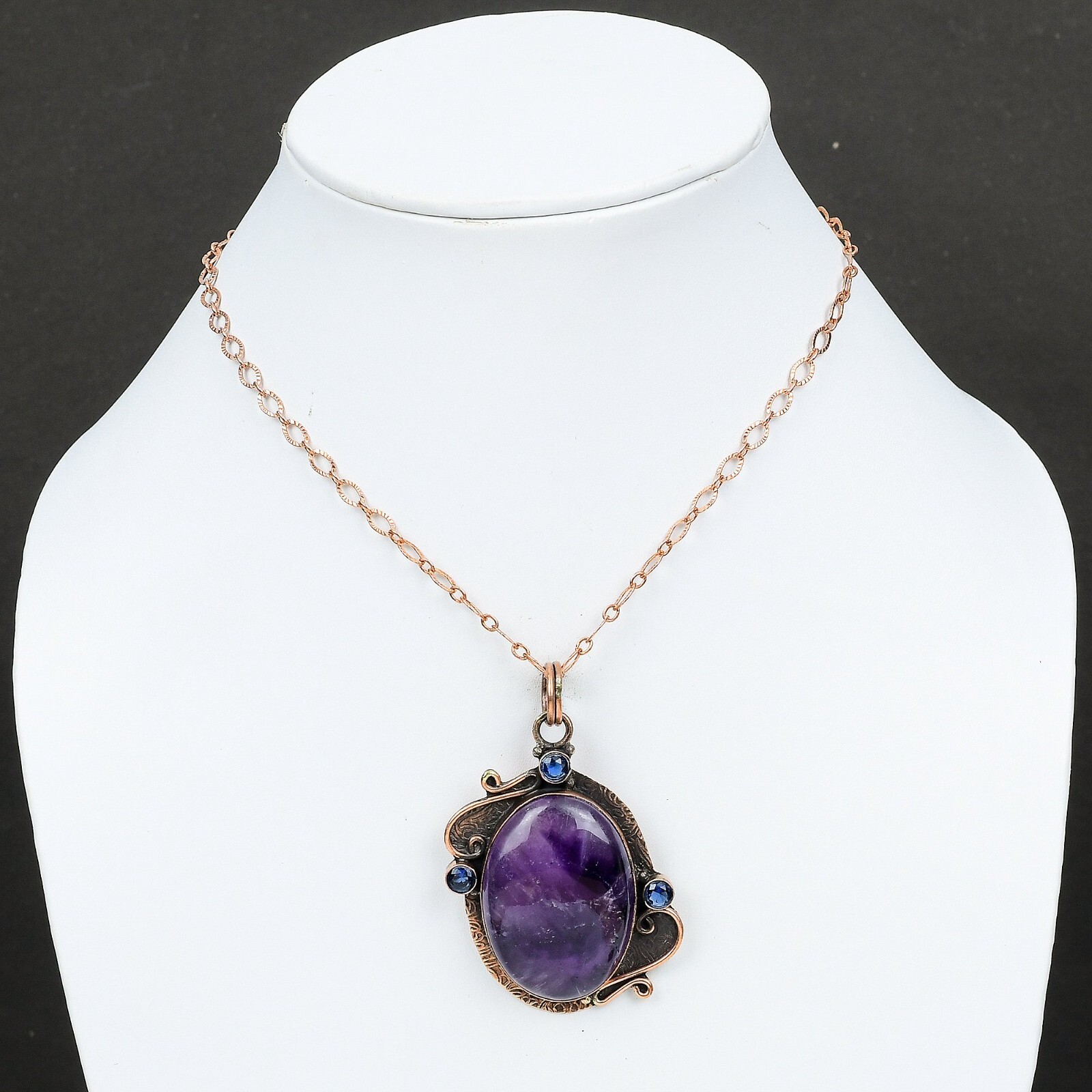 Valentines Deal Star Amethyst Gemstone Tanzanite Quartz Pendant Jewelry Copper