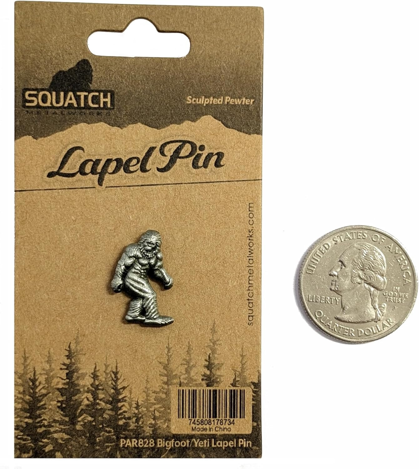 Bigfoot Enamel Lapel Pin – for Fans of Bigfoot and Sasquatch