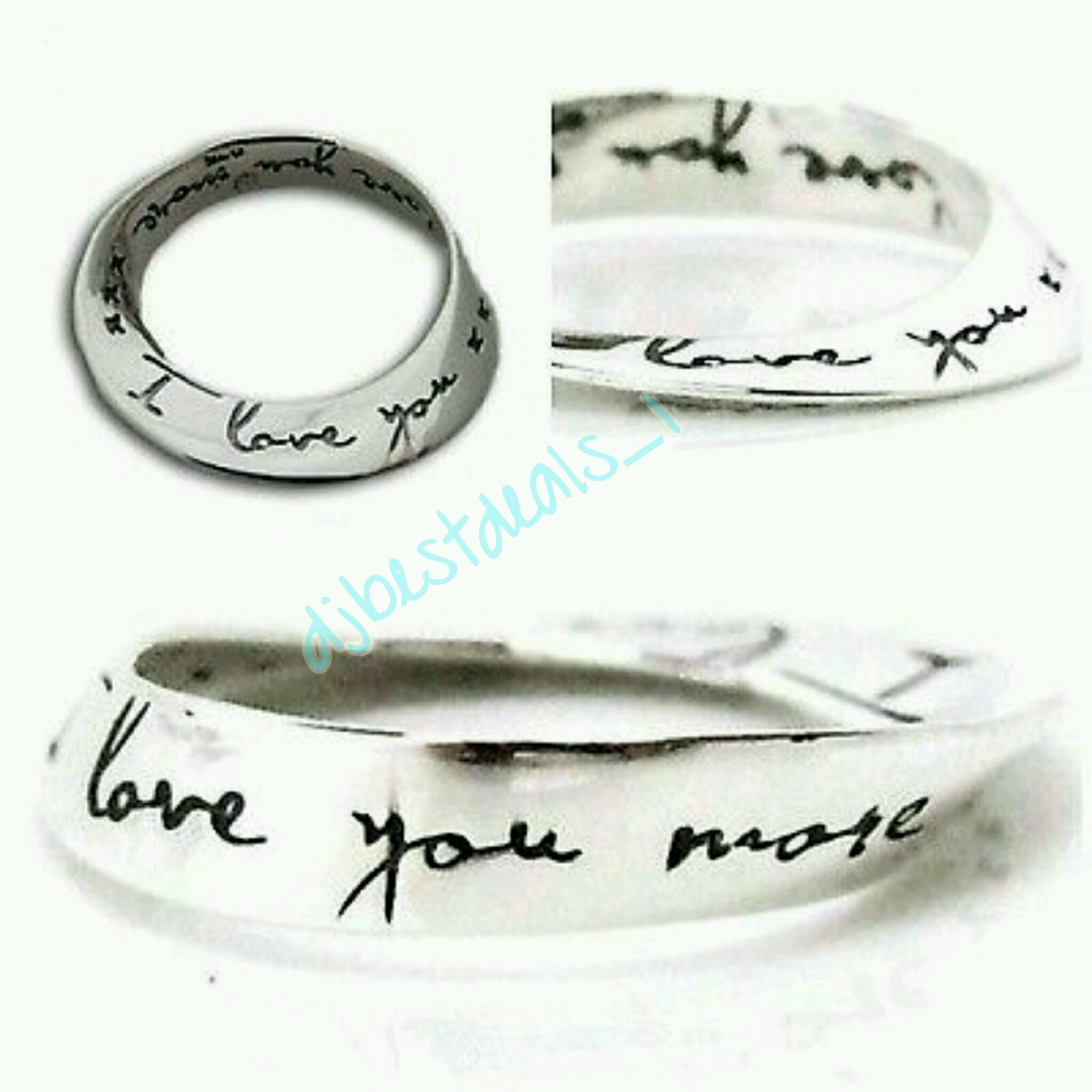 Sterling Silver Pendant with “I love you””I love you more message” Mothers Day