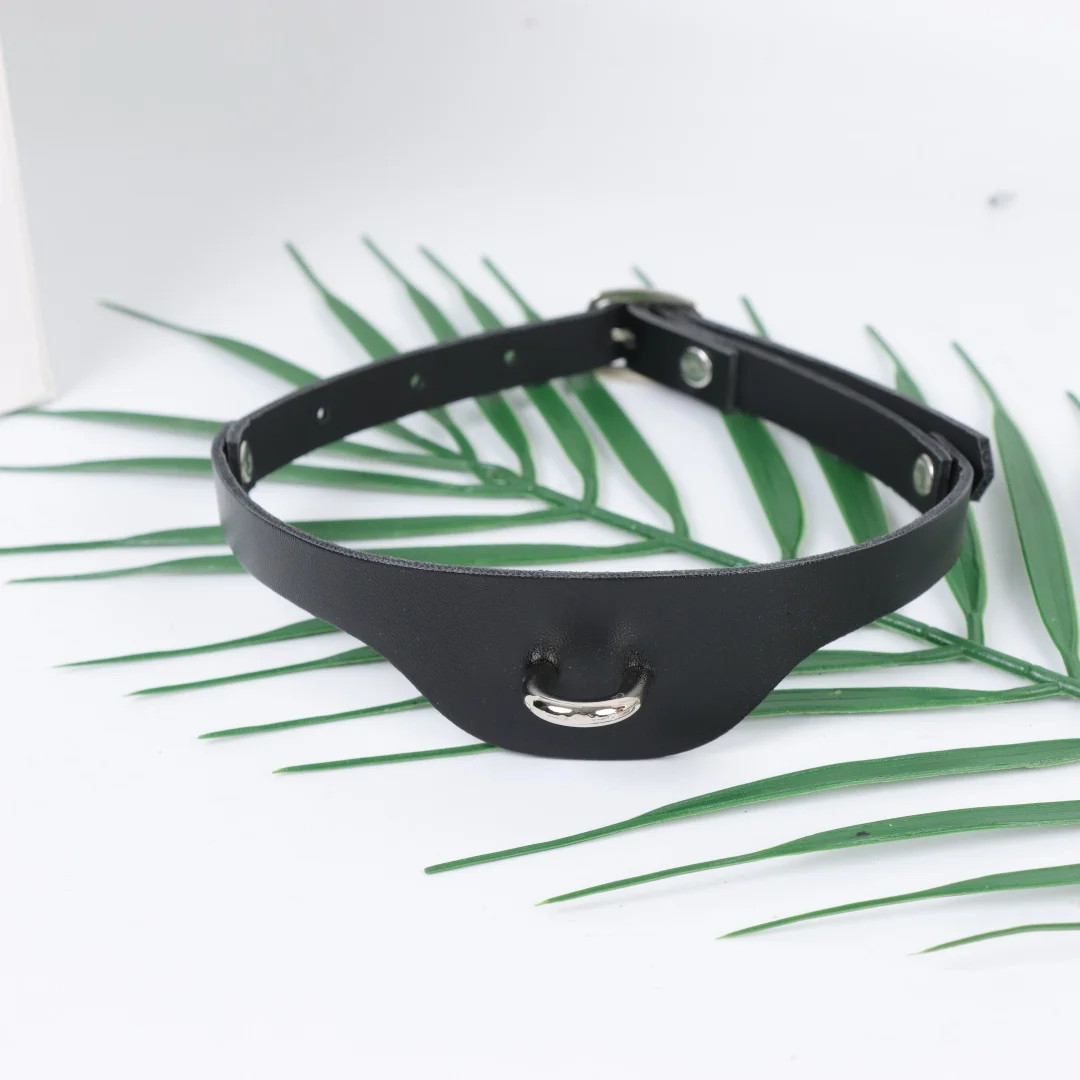 Gothic Punk Pu Leather Belt Choker O-Ring – Adjustable Collar Necklace For Women