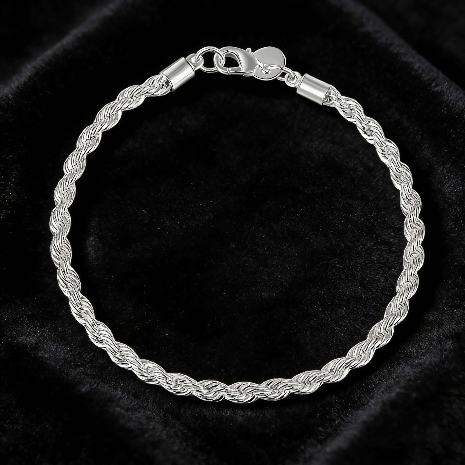 2Pcs Classic Twisted Rope Chain Set – Necklace & Bracelet for Everyday Style