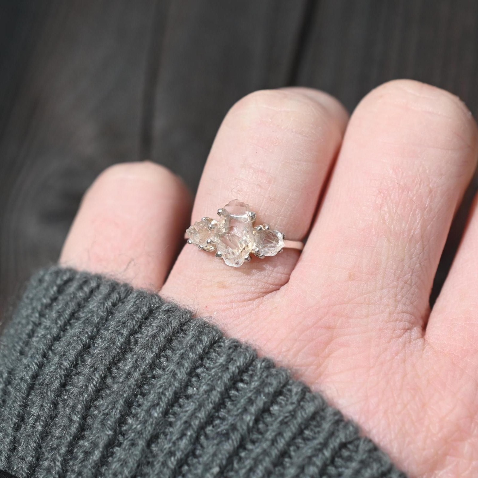 Engagement ring Lake county diamond sterling silver size 3 4 5 6 7 8 9 10 11 12