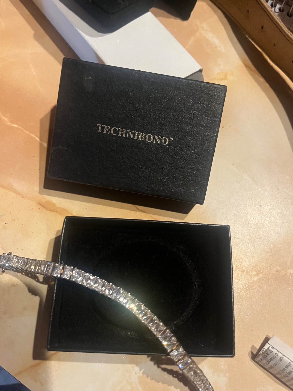 vintage Technibond brand rhinestone bracelet