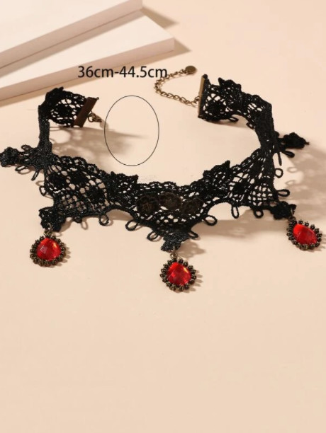 Gothic choker necklace, Lace choker, Halloween choker, Halloween necklace