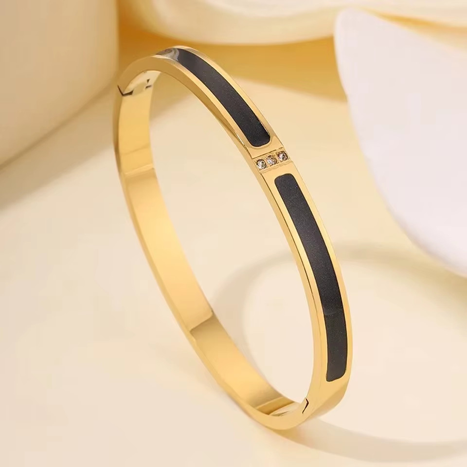 ZAKOL 5/1Pcs Sparkling Zirconia Inlaid Stainless Steel Bracelet Set for Women St