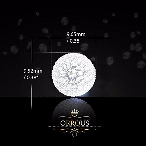New Fashion 18k Gold Plated round cut Stud Earrings 3.45 carats by ORROUS