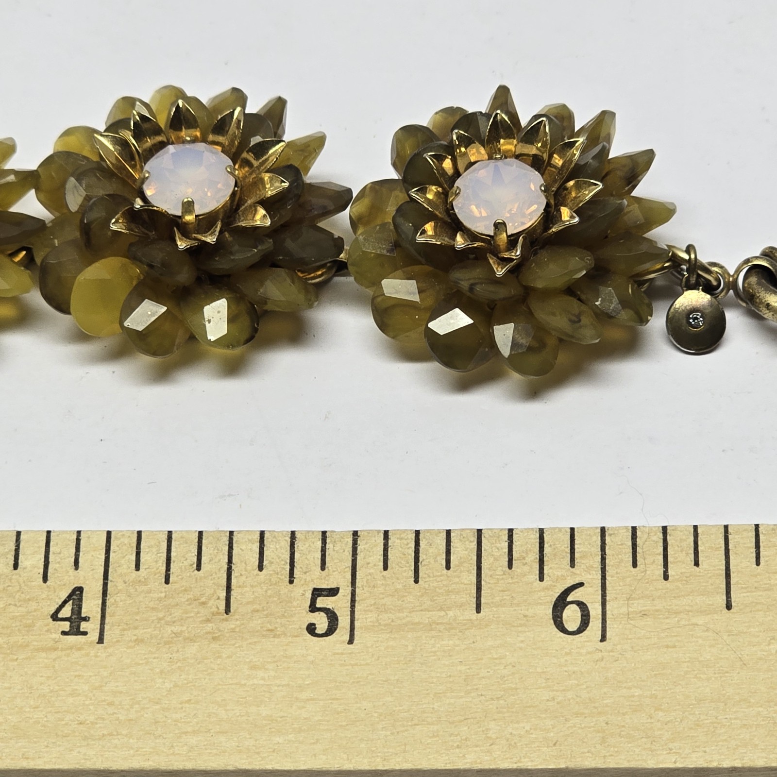Beautiful J. Crew 3D Flower Link Bracelet Gold Tone 8″
