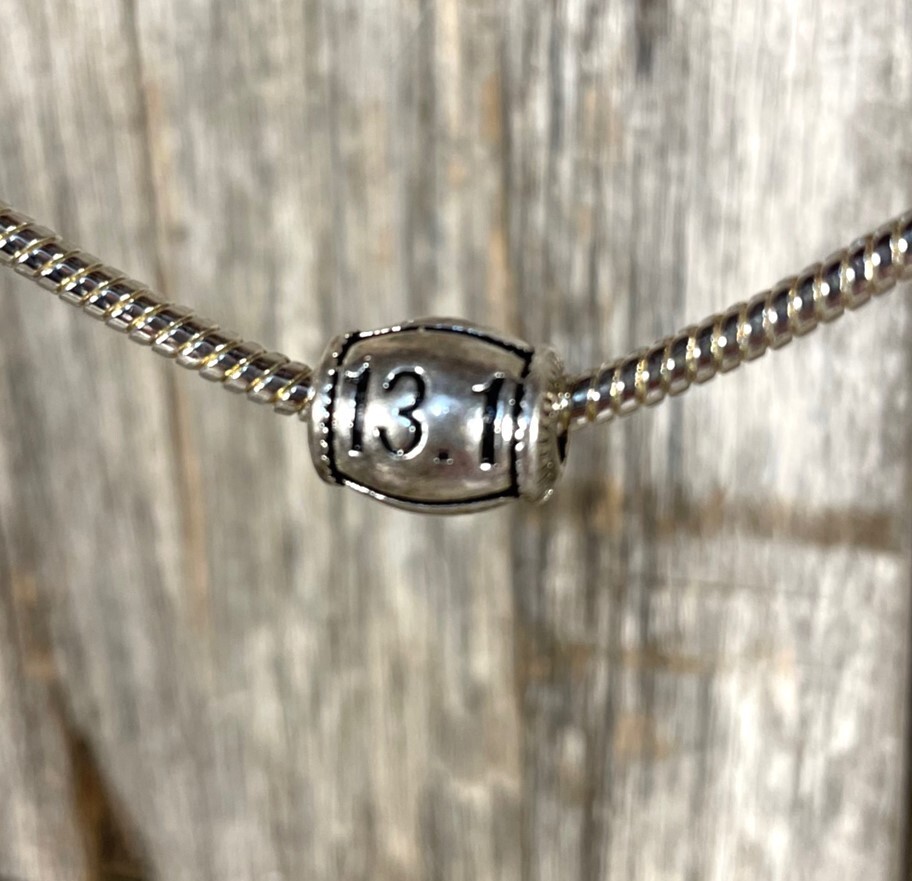 13.1 Mile Run Running Race Finish Sport Hobby Silver European Charm Bead