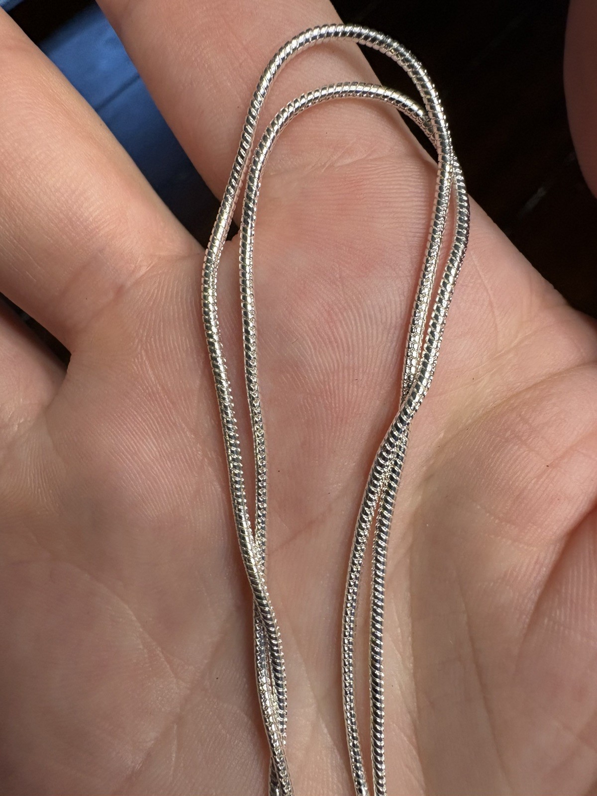 Sterling Silver 925 24” 2mm snake Chain Necklace 8.1 grams