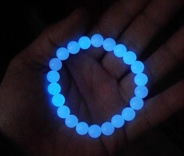 5pcs/set Luminous Stone Round Bead Bracelet Glow In The Dark Jewelry Party Gifts