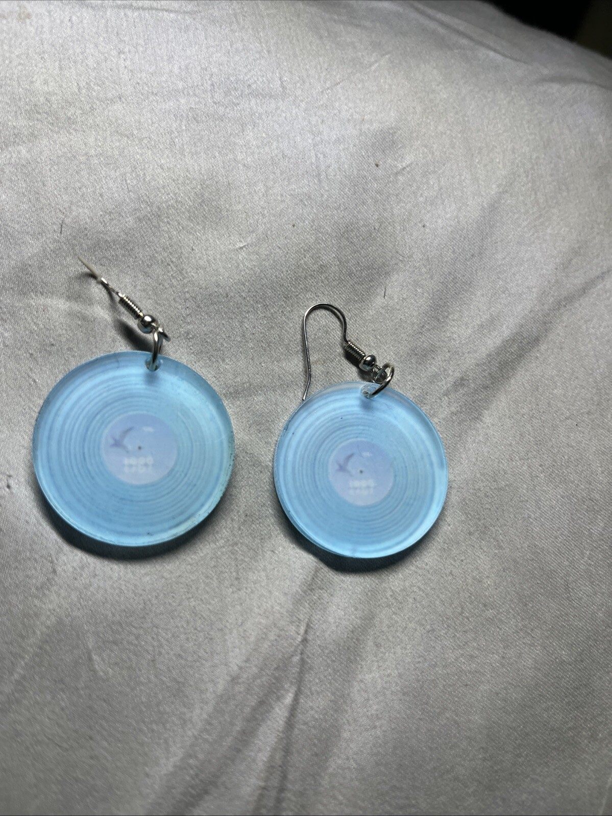 Taylor Swift Light Blue 1989 Vinyl Record Inspired Earrings Swiftie