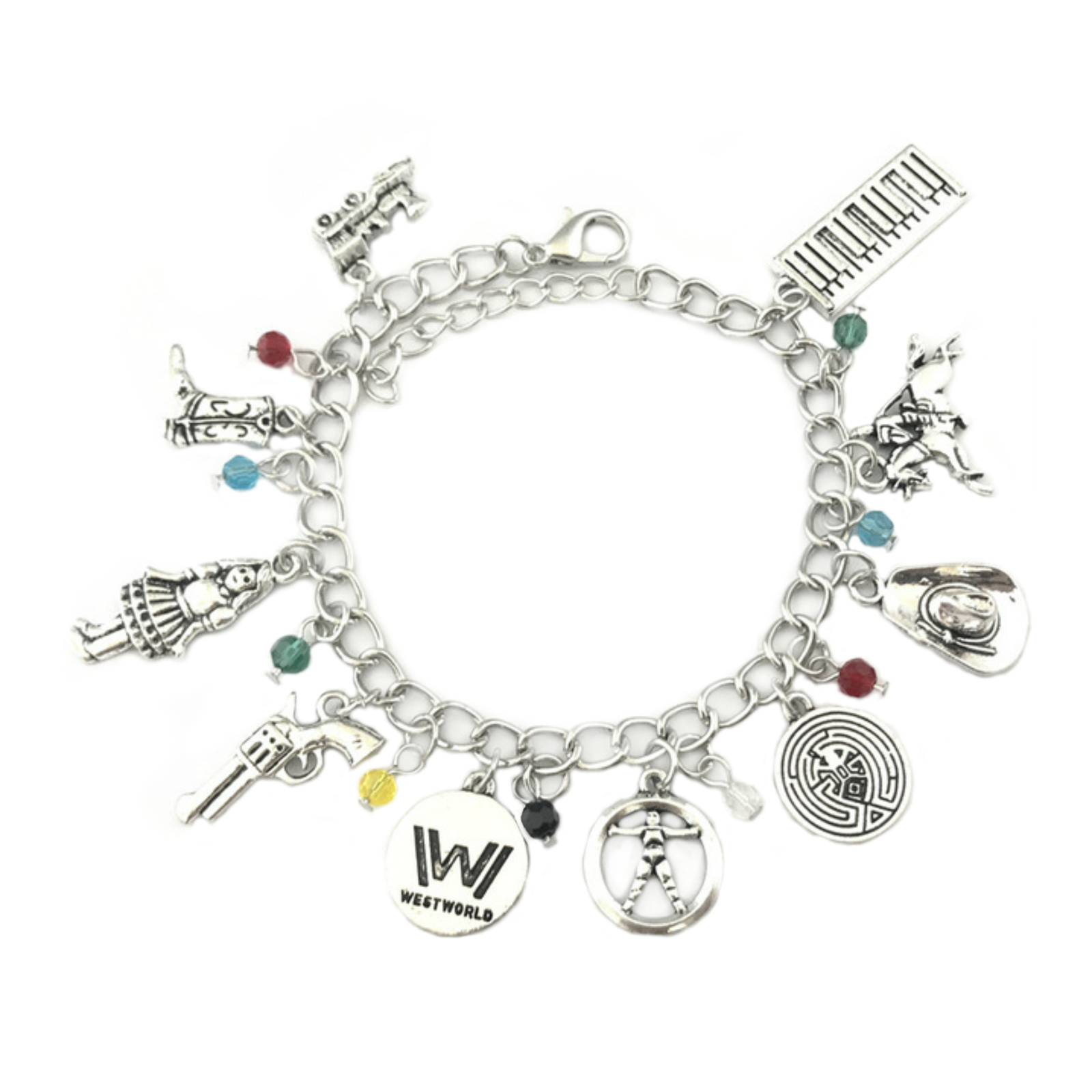 West World Fashion Novelty Charm Bracelet Movie TV Series with Gift Box