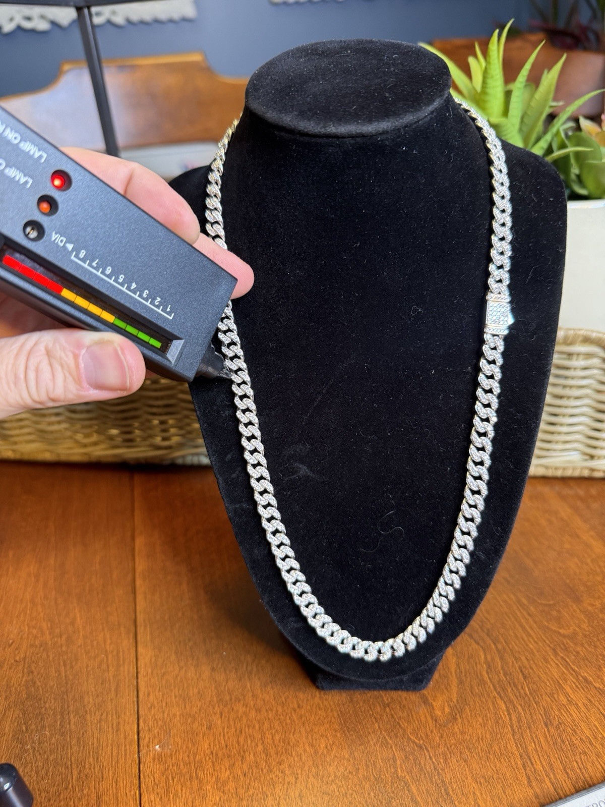 8MM 22in SOLID 925 Sterling Silver (~66g) Moissanite Miami Cuban Chain
