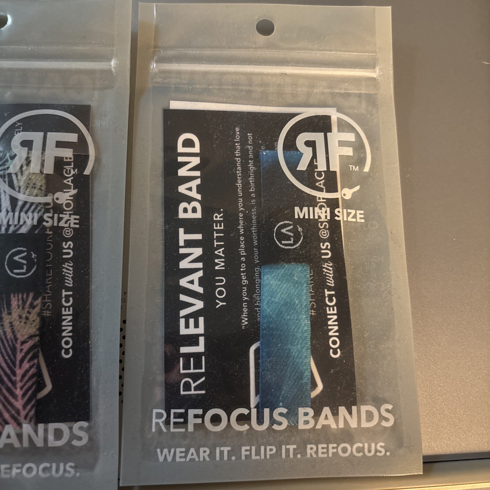 Refocus Bands Reflect Band “Wear it. Flip It. Refocus” Mini Size Lot Of 3 Bands