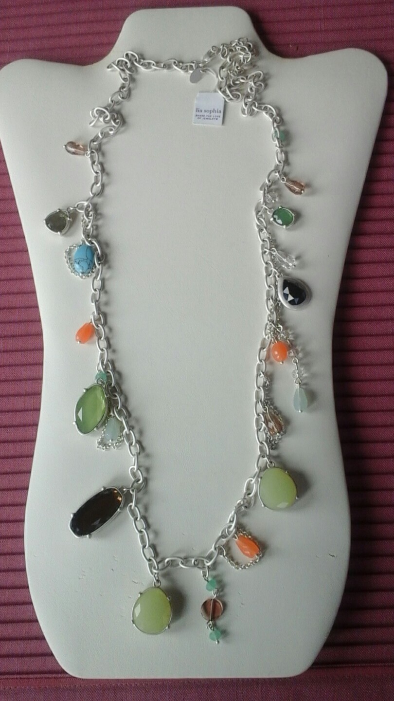 lia sophia Mesa 36-39″ Necklace Matte Silver-Tone NWT Great Gift Idea