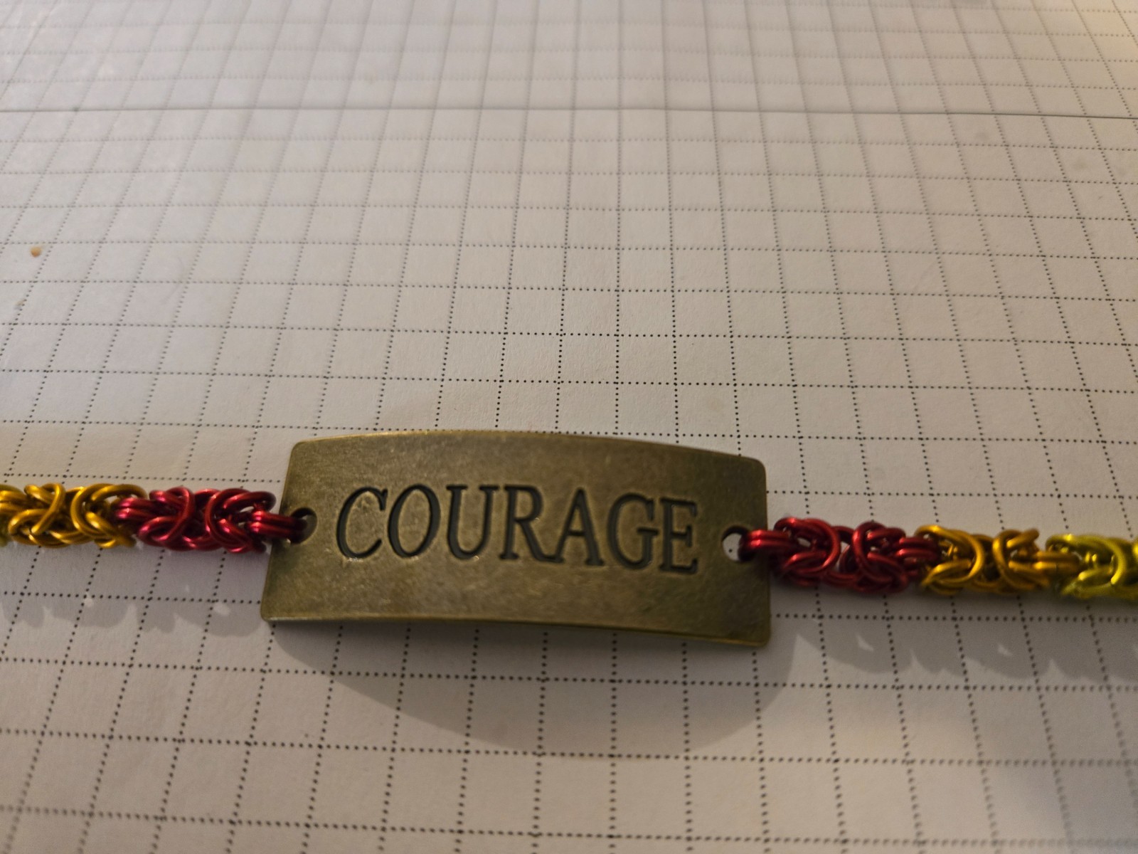 LGBTQIA+ Rainbow Gay Pride 8 inch Courage Chainmaille Bracelet w/ Magnetic Clasp