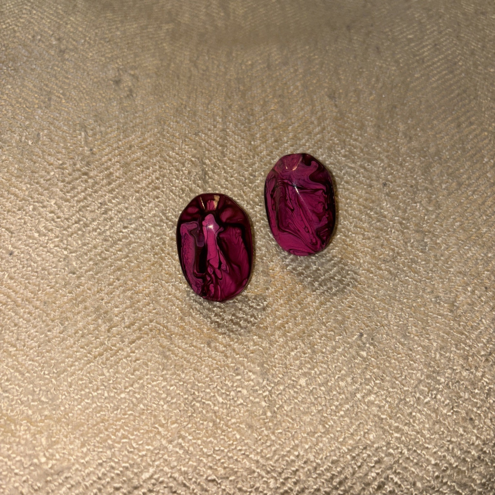 Tie-dye style 1 inch stud earrings