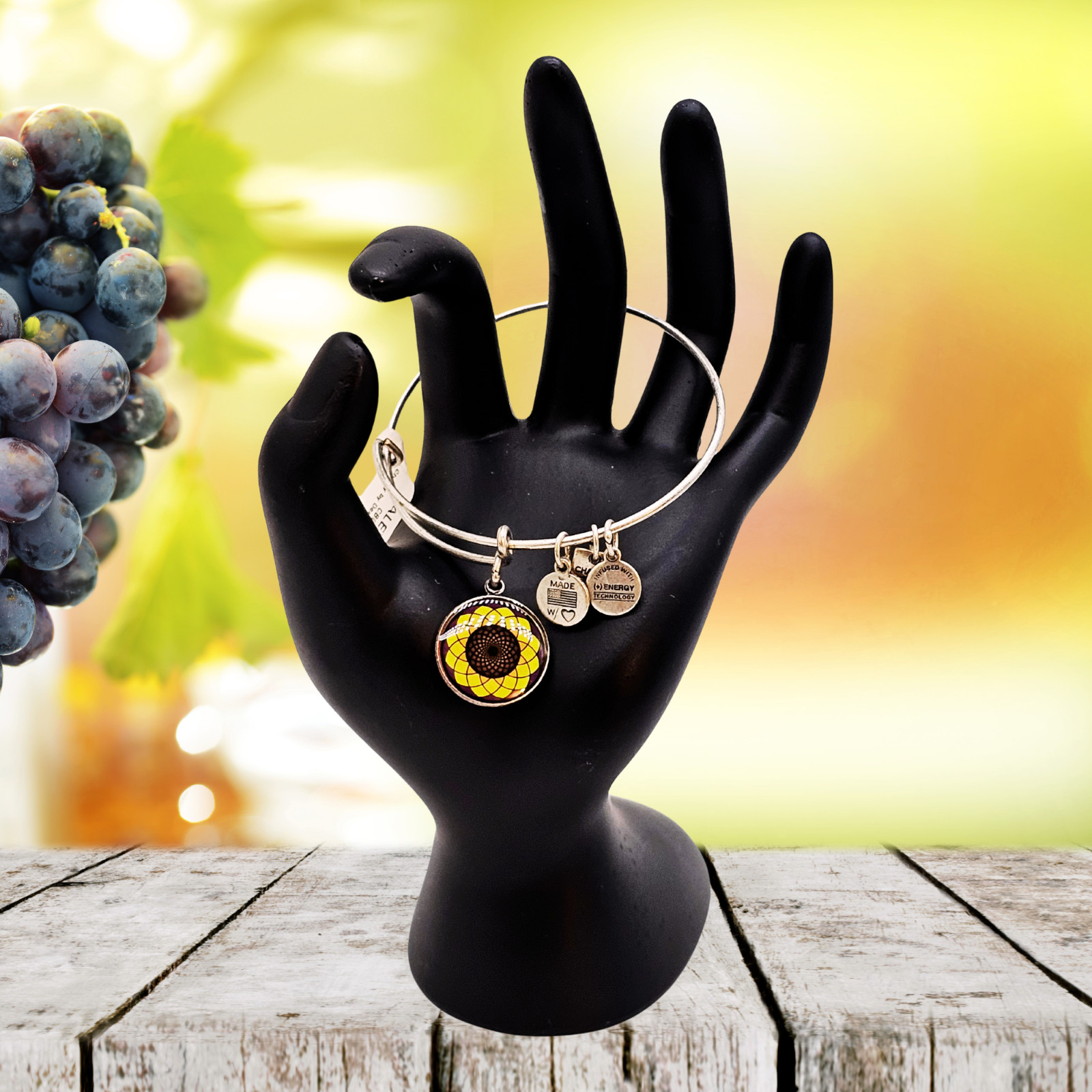 Alex and Ani Charity by Design Sunflower Bracelet – Rafaelian Silver Expandable