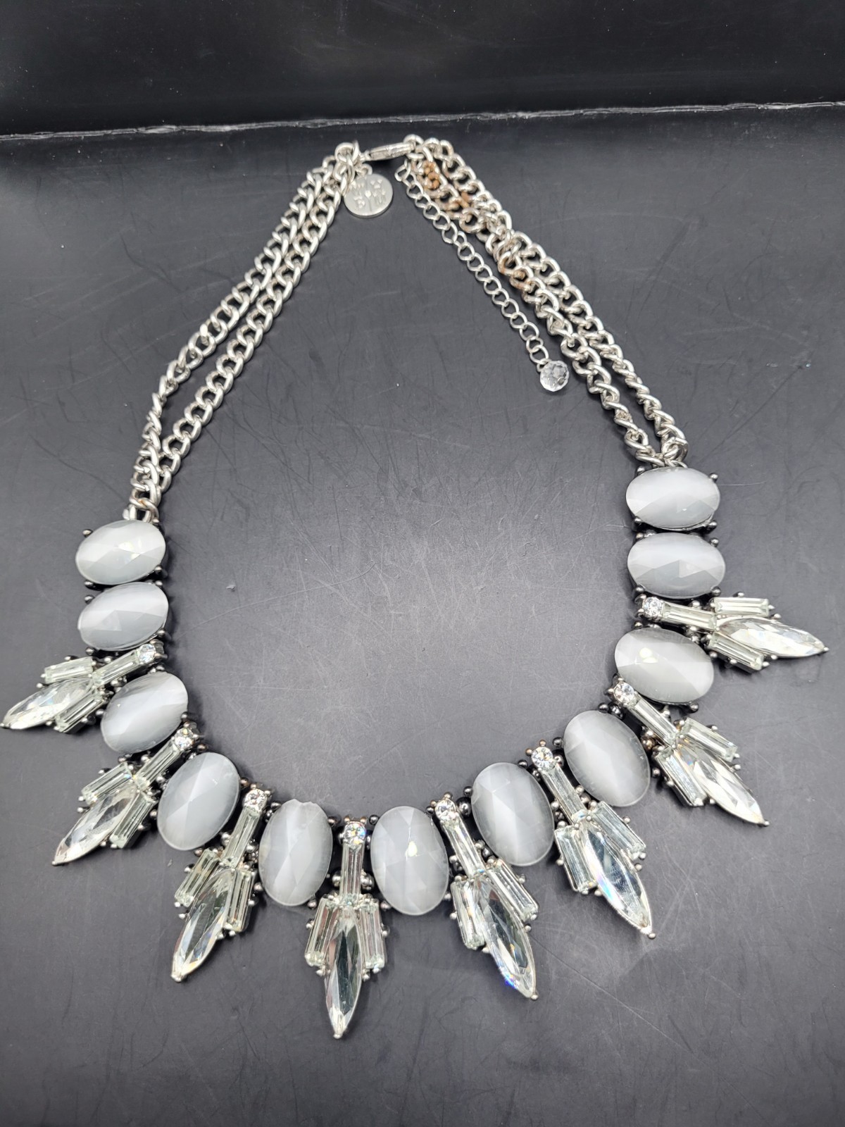 white house black market necklace Art Deco Crystal Pointy