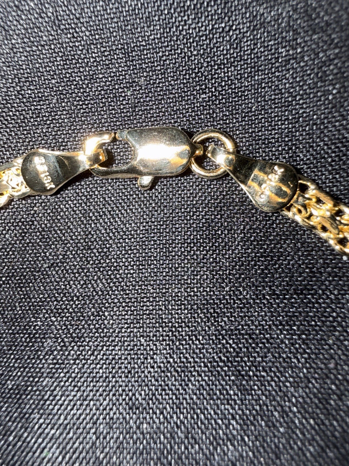 Stamped 18kGF Bismark Link Necklace, Lobster Clasp, 18” Long, 4-5mm, Brand New