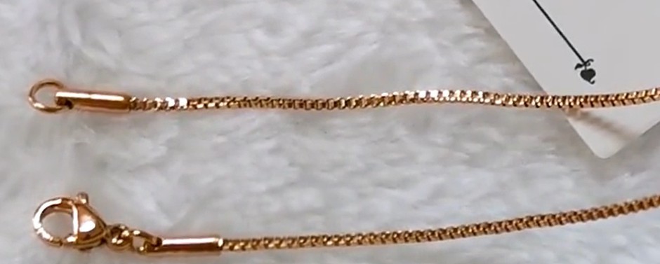 Black 316L Stainless Steel 18 inch 1 mm Square Box Neck Chain