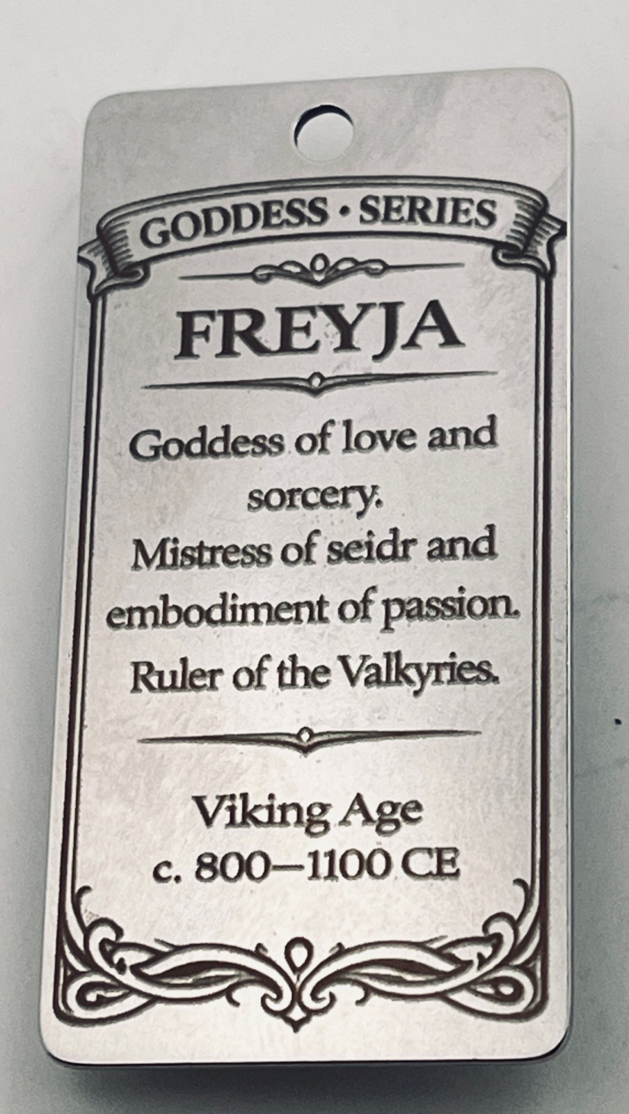 Pendant Goddess Mythology Series Dog Tag Necklace Freyja Athena Artemis Hera USA