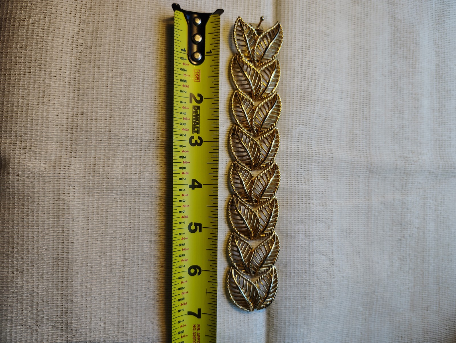 Vintage Leaf Link Statement Bracelet, Hook Closure