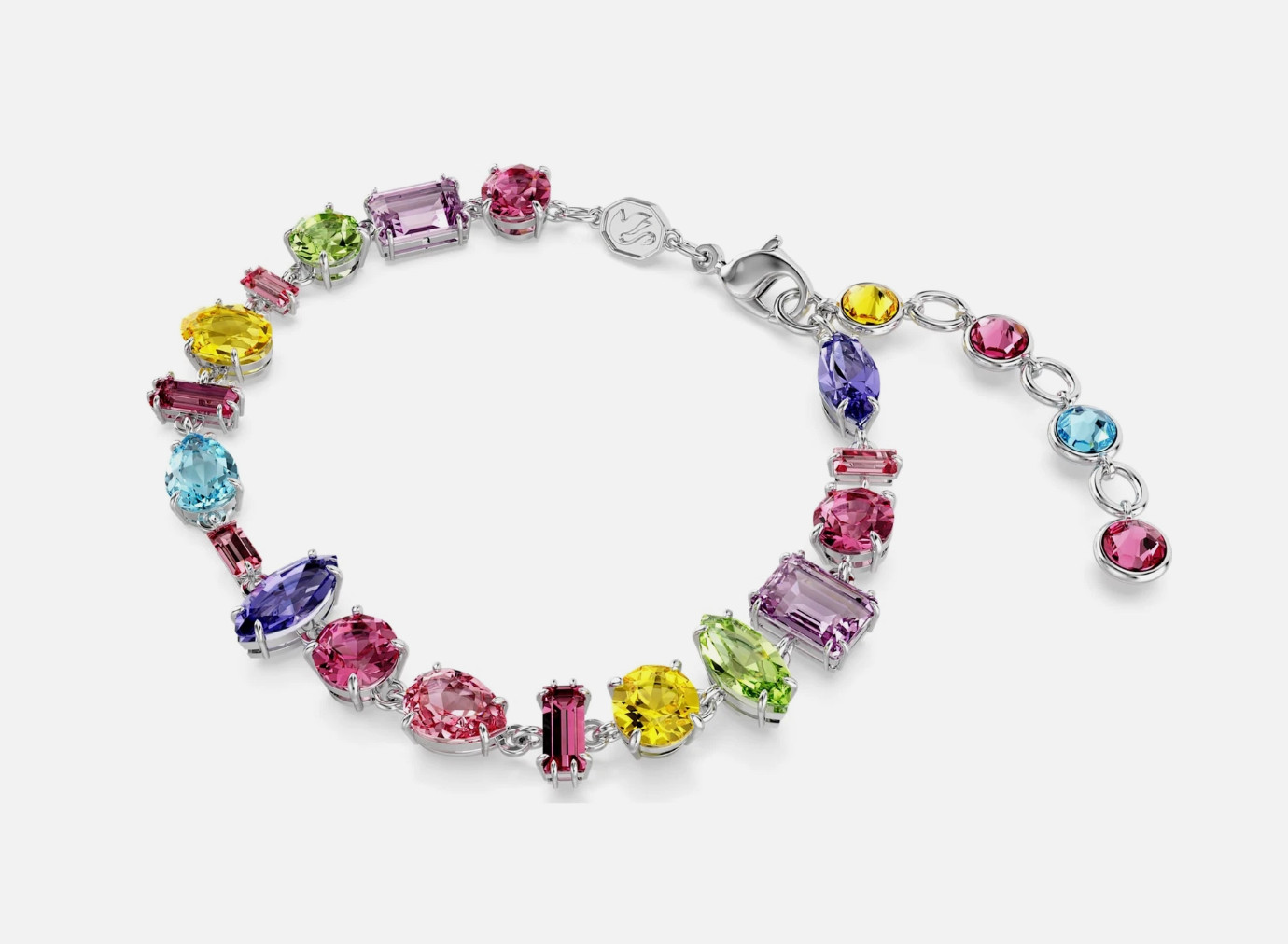 Swarovski Gema Bracelet Mixed Cuts Multicolored Rhodium Plated 5656427 NEW
