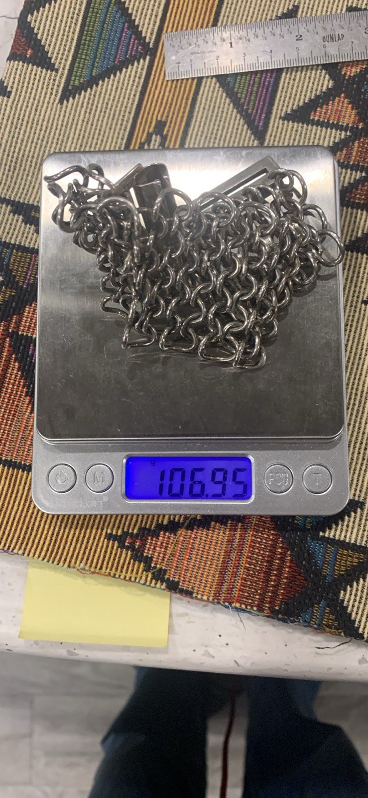 Vintage Sterling Silver Multi-Strand Chainmail Warrior Cuff Bracelet – 106 grams