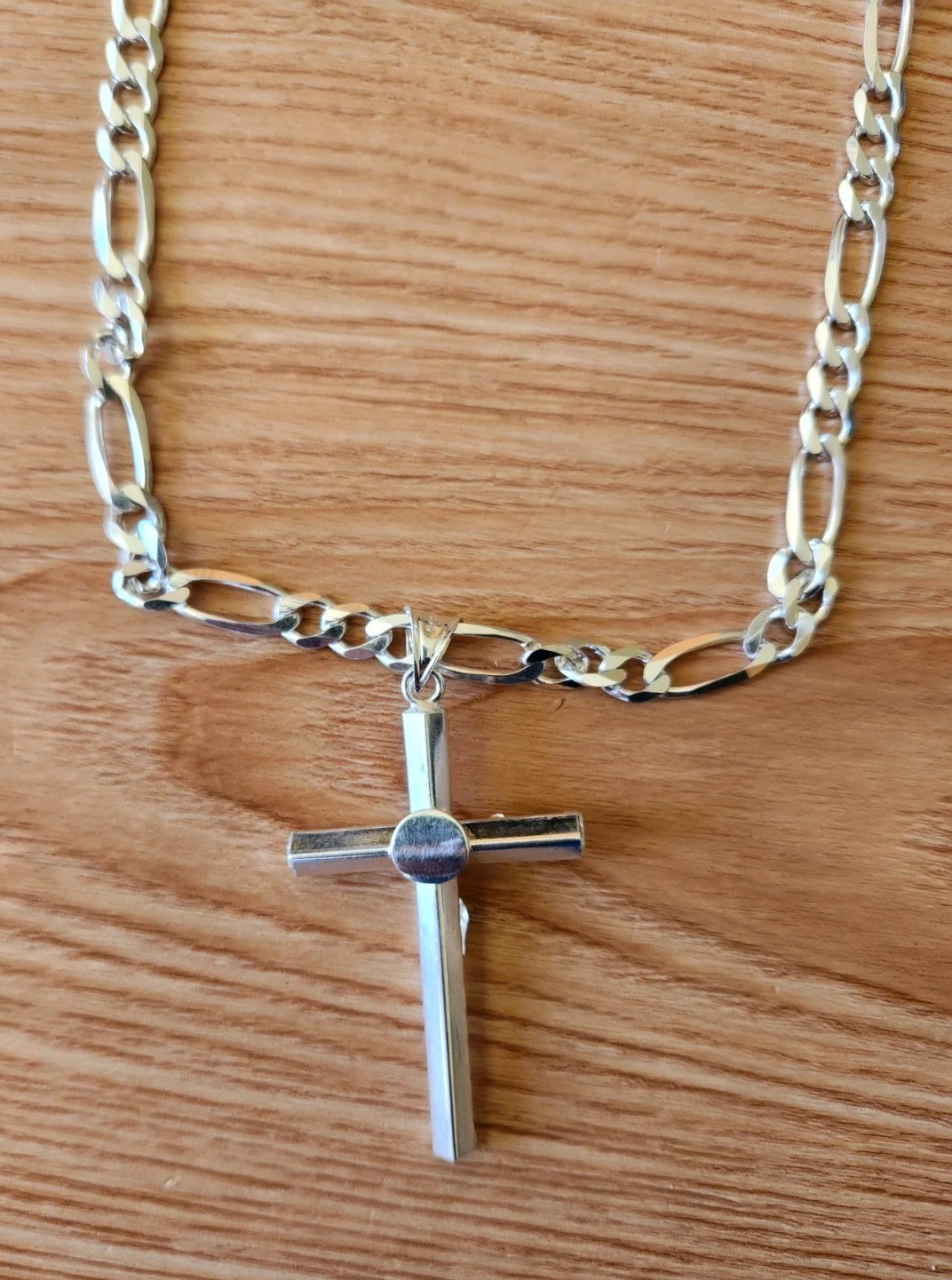 cadena figaro de plata 925 24″ de larga 4.5mm de anchor 32 Gramos