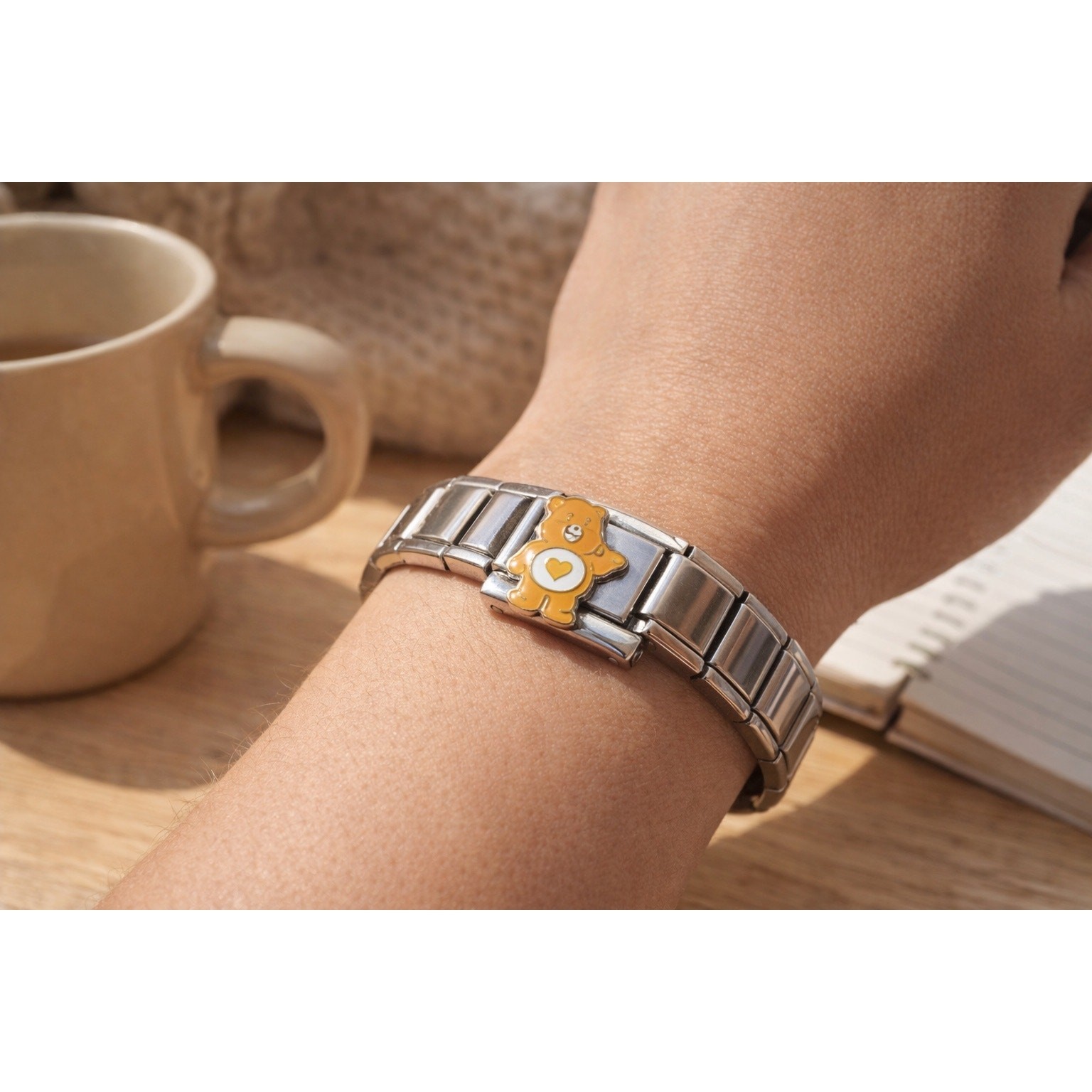 Care Bears Casa D’Oro Italian Charm Bracelet Link Enamel Bear