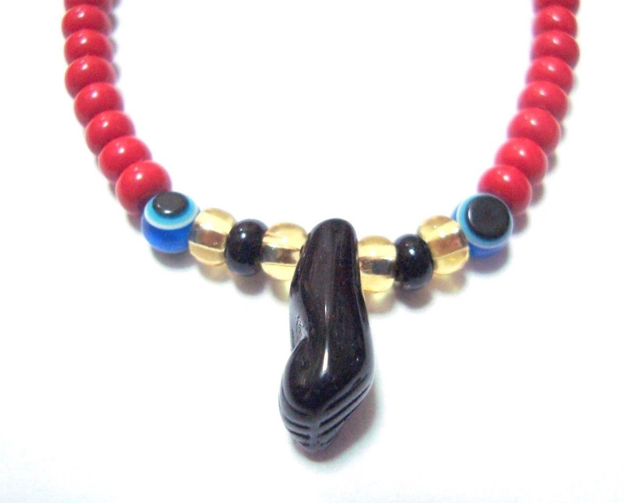 AZABACHE HAND BABY BRACELET WITH EVIL EYE FOR GOOD LUCK AND PROTECTION -B30